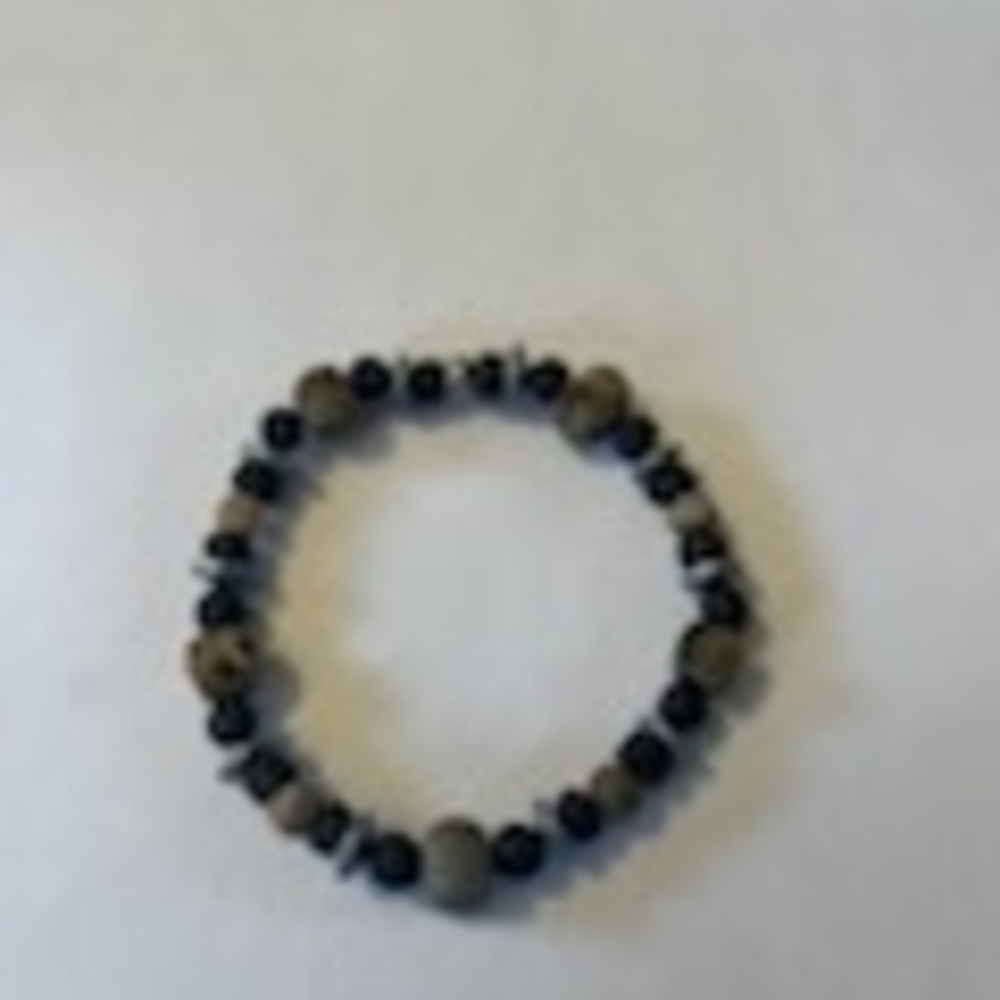 Jelly's Jewelry and Boutique Handcrafted Black and Brown Chunky Beaded Bracelet